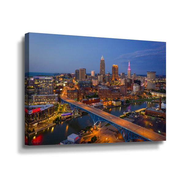 Ebern Designs The Flats Cleveland Ohio Photograph on Canvas Wayfair